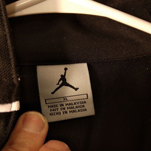 Jordan track top shirt mens XL Xlarge black full zip mock neck long sleeve - Picture 8 of 11